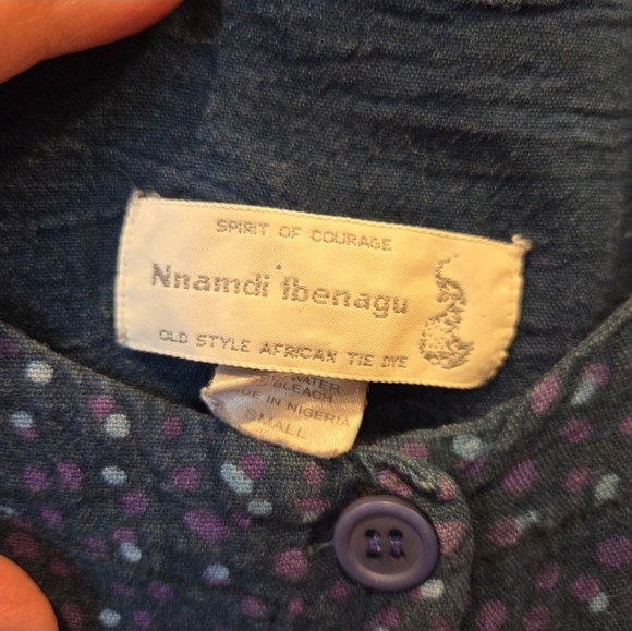 Nnamdi Ibenagu Spirit of Courage African Batik Tie Dye Dress - Size Small - Picture 6 of 16